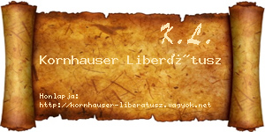 Kornhauser Liberátusz névjegykártya